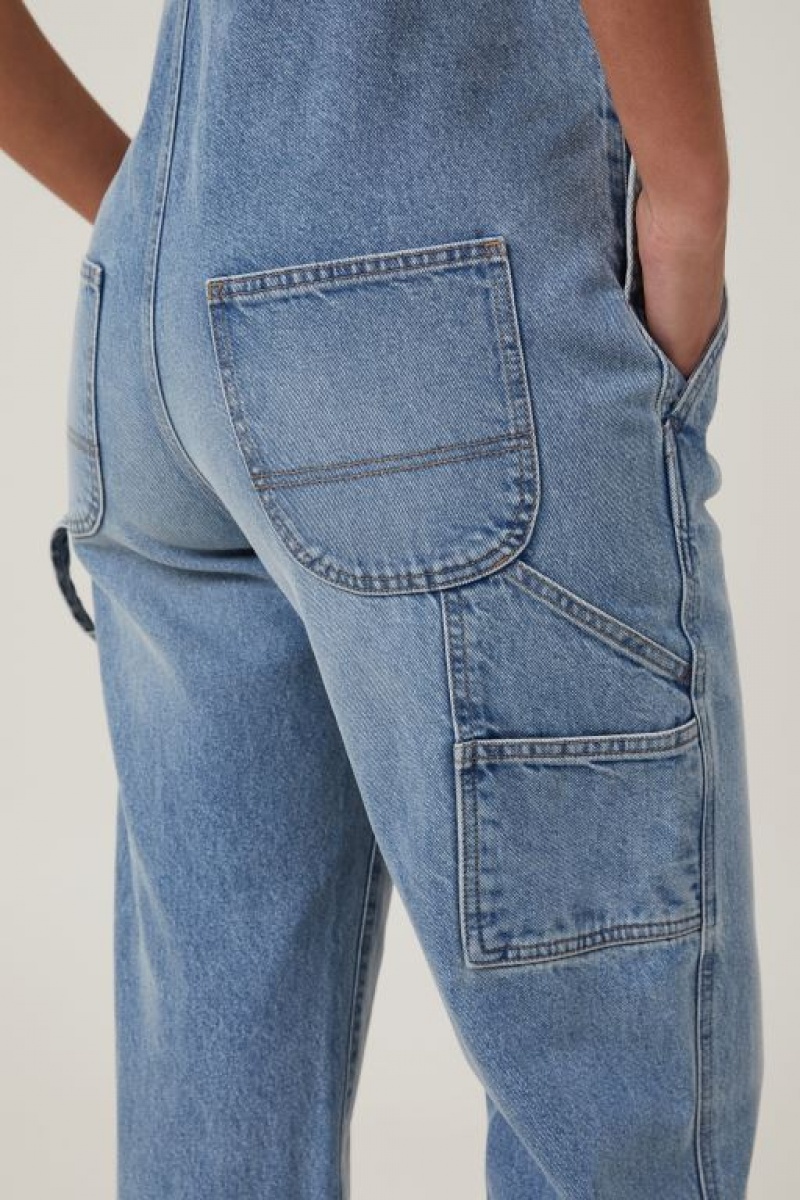 Cotton On Denim Overall Women's Jeans Blue | FZyu3ktGPiH