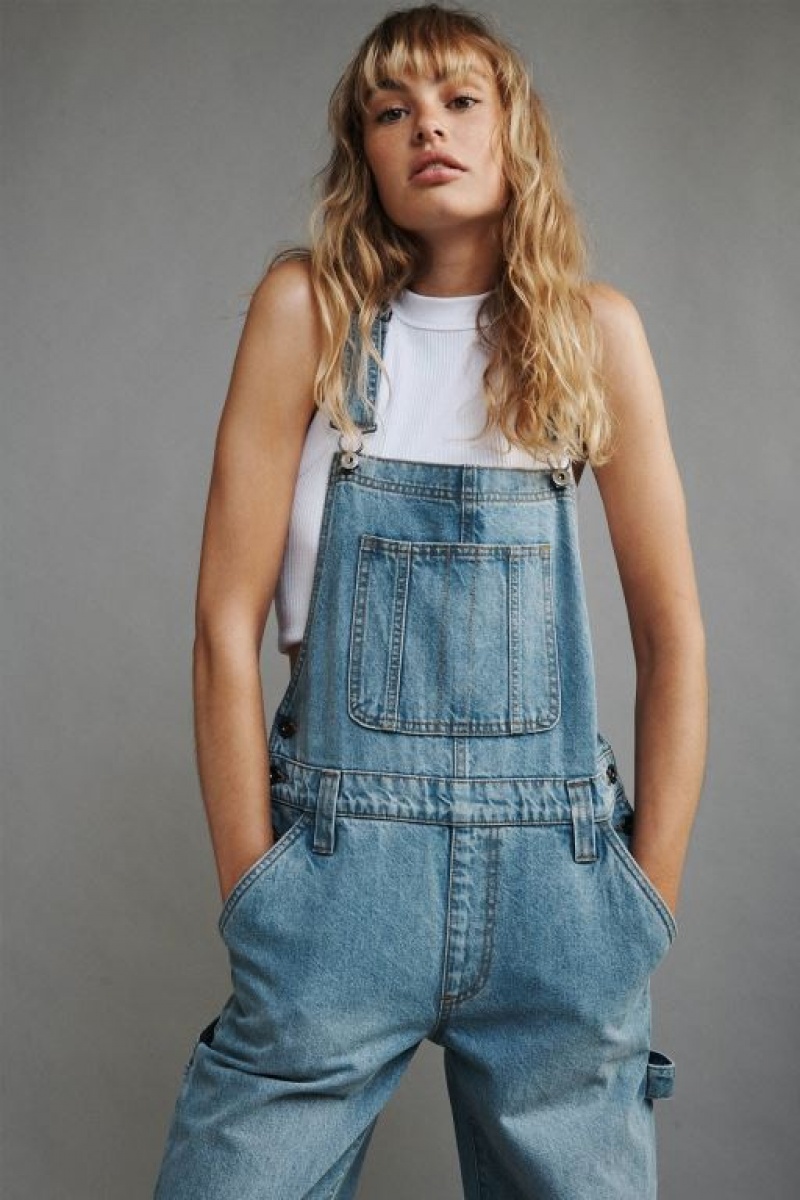 Cotton On Denim Overall Women's Jeans Blue | 0Ml7Kcamopm