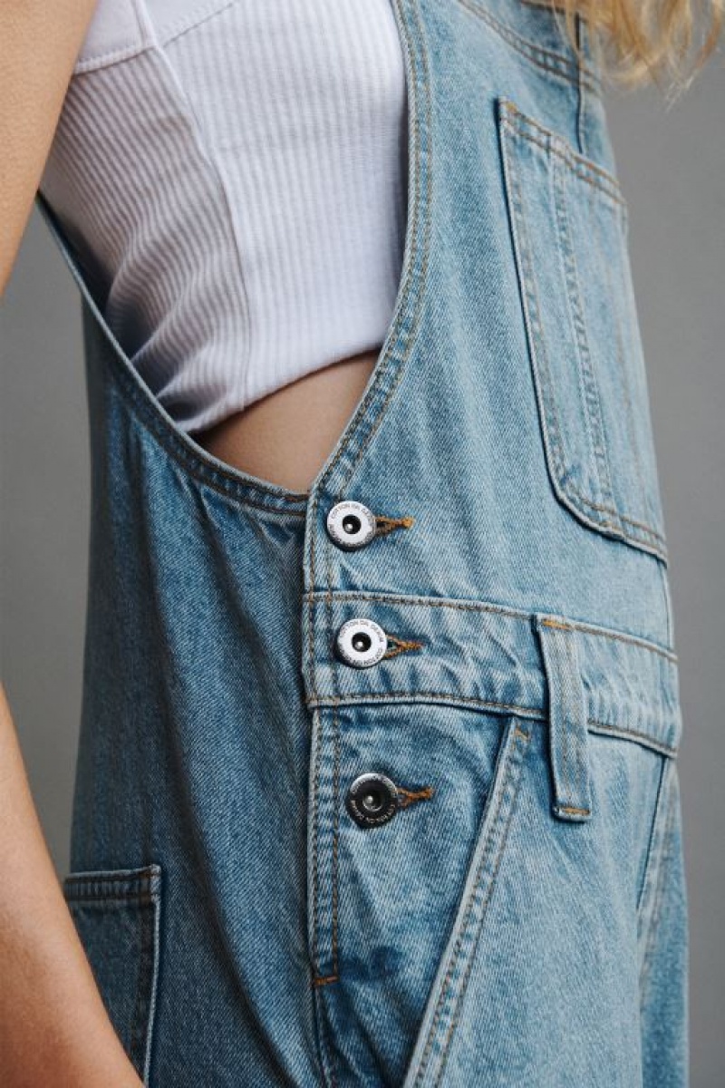 Cotton On Denim Overall Women's Jeans Blue | 0Ml7Kcamopm