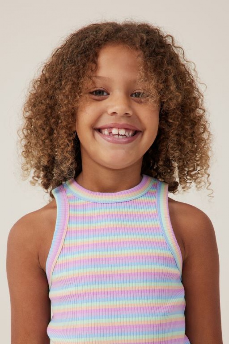 Cotton On Eleanor Girls' T Shirts Multicolor Stripes | MzJ5BBG42o8