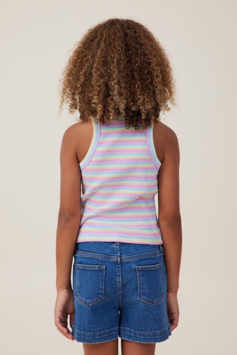 Cotton On Eleanor Girls' T Shirts Multicolor Stripes | MzJ5BBG42o8