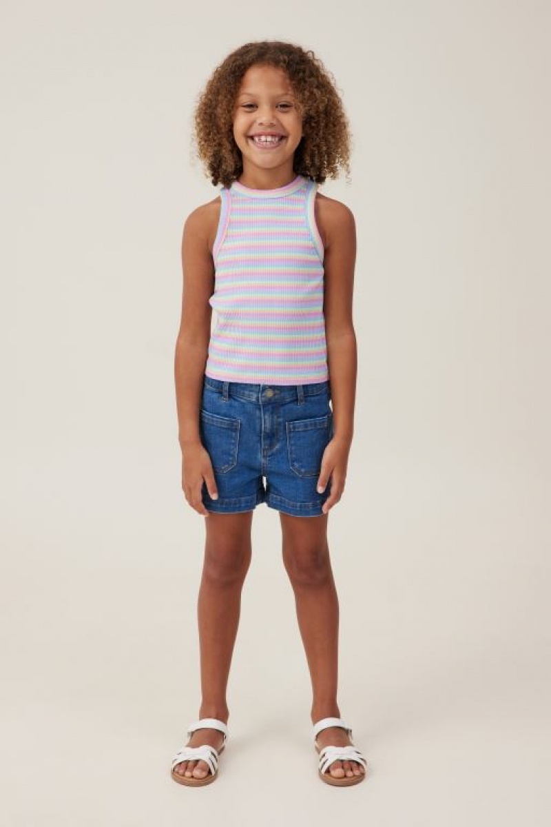 Cotton On Eleanor Girls' T Shirts Multicolor Stripes | MzJ5BBG42o8