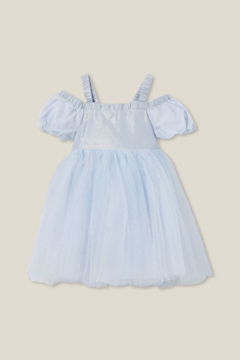 Cotton On Ella Up Girls\' Dress Blue | PhLVjE8i7hH