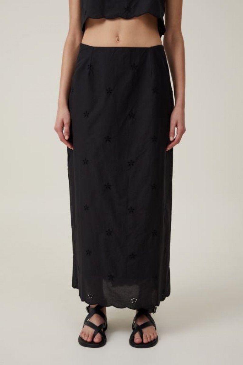 Cotton On Ellie Maxi Women's Skirt Black | B7dgxjIhyt9