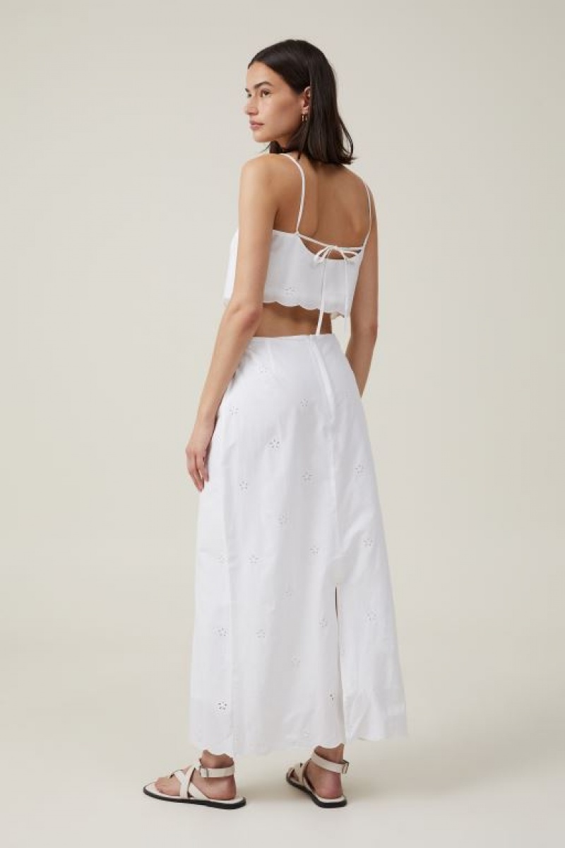 Cotton On Ellie Maxi Women's Skirt White | pT0LpBA1D3o