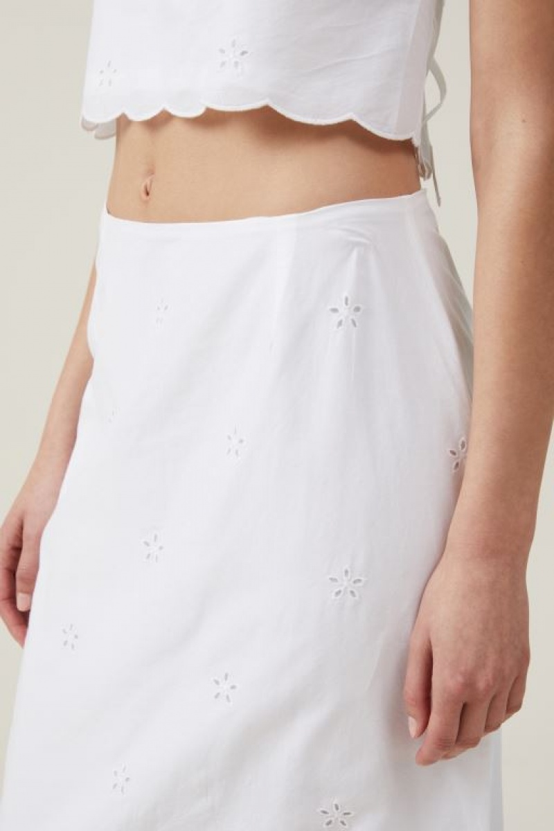 Cotton On Ellie Maxi Women's Skirt White | pT0LpBA1D3o