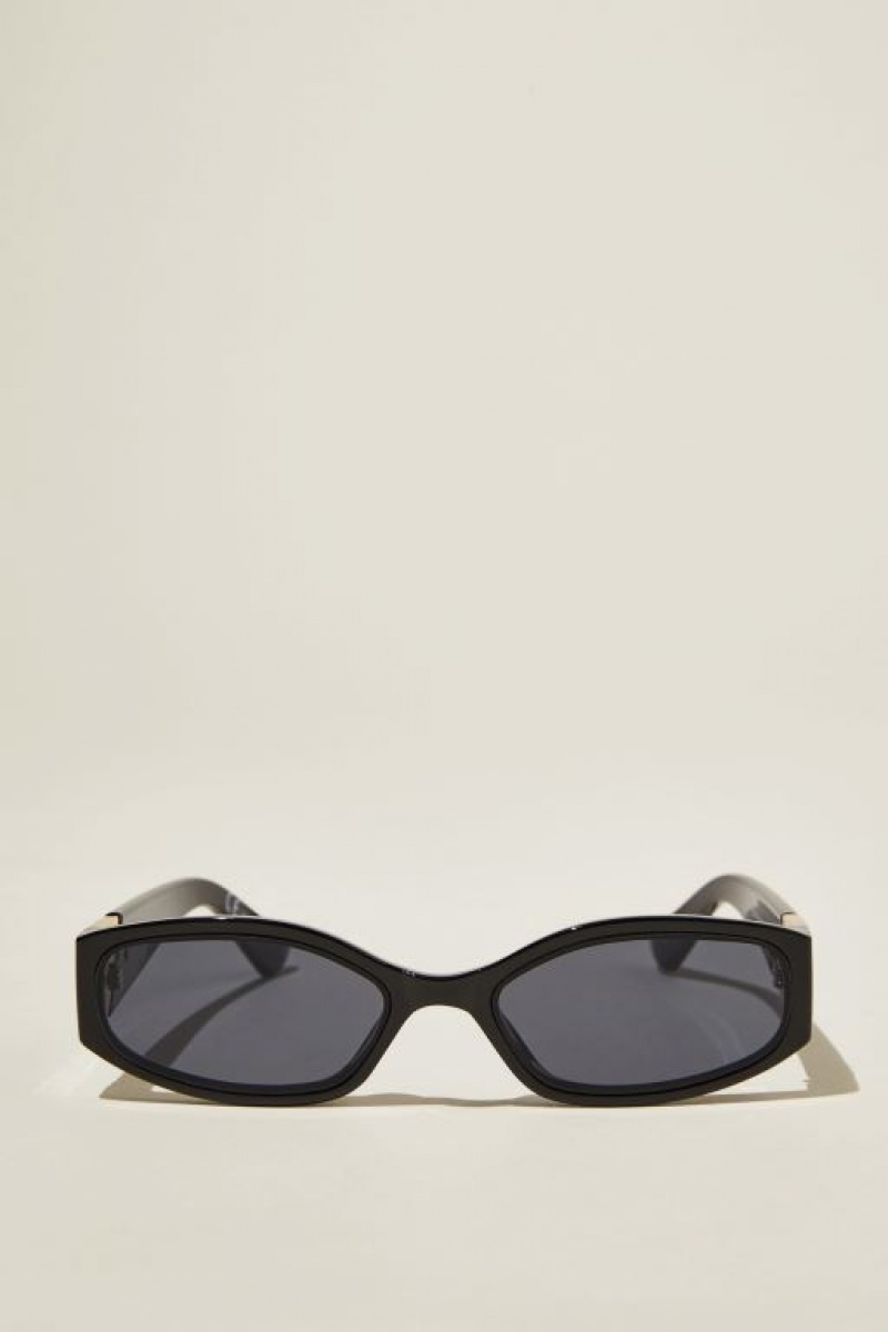 Cotton On Ellis Slimline Racer Women\'s Sunglasses Black | xUpkRNRSzQu