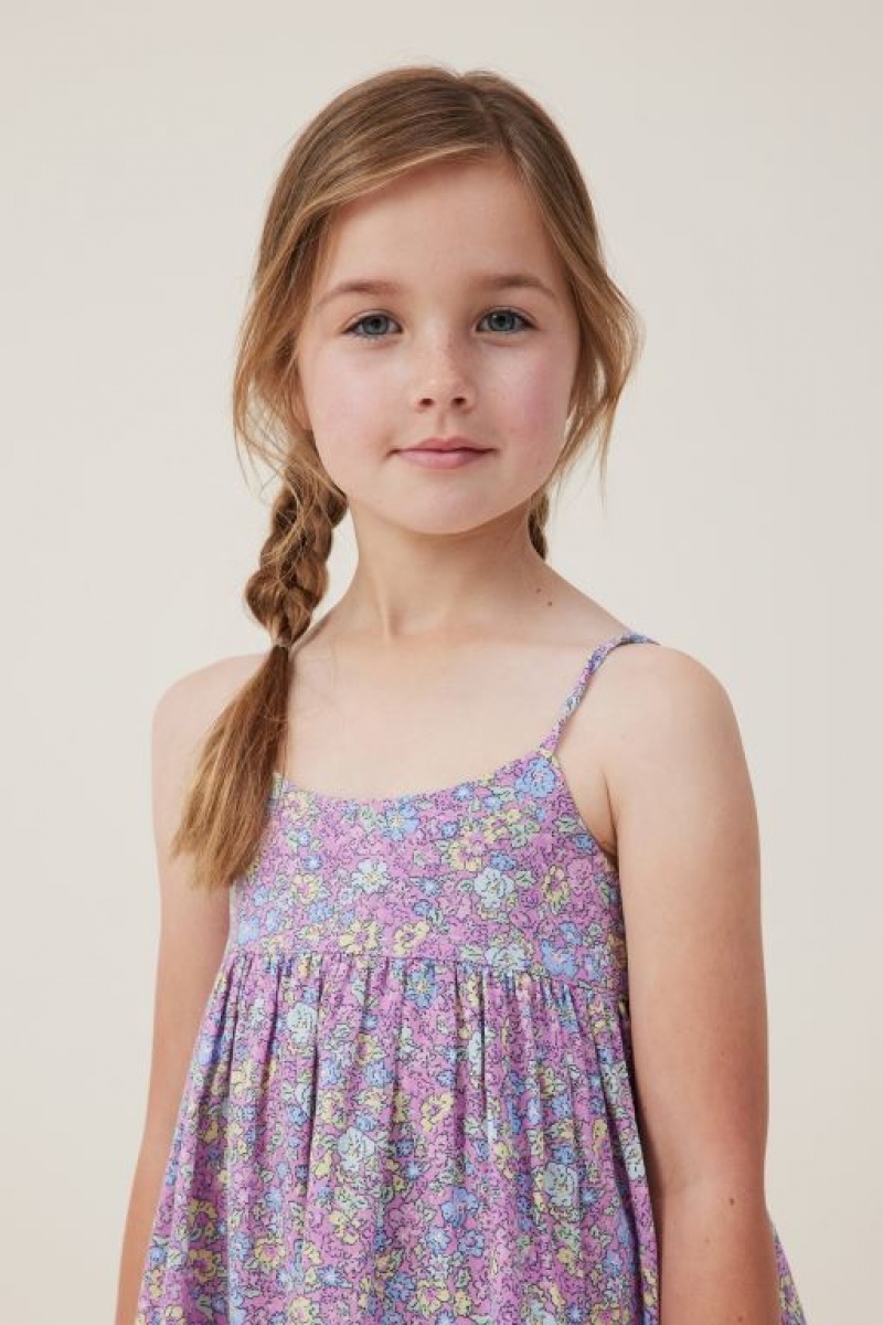 Cotton On Eloise Sleeveless Girls' Dress Purple | DsXkCMVxafn