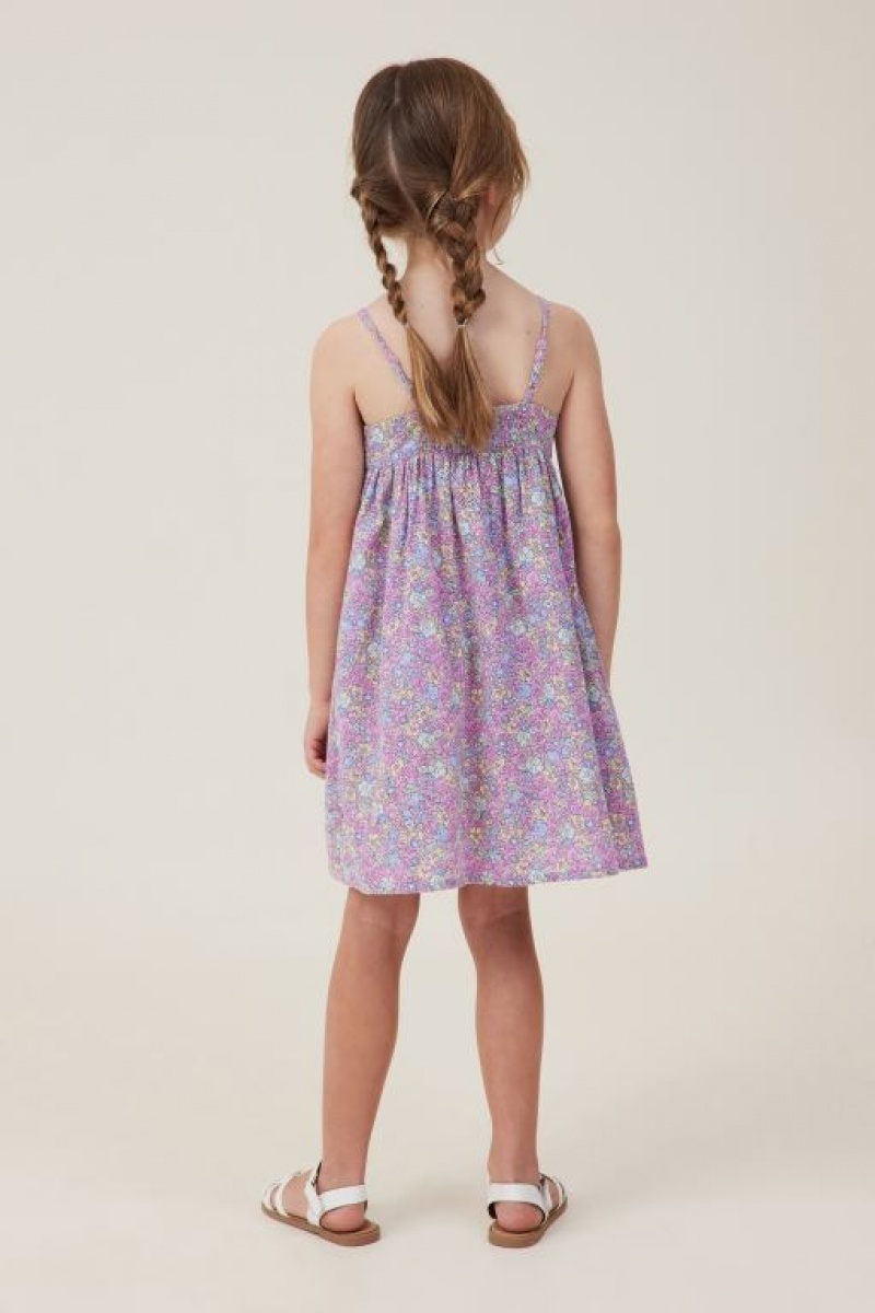 Cotton On Eloise Sleeveless Girls' Dress Purple | DsXkCMVxafn