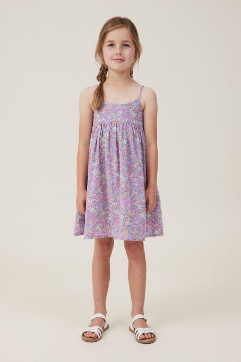 Cotton On Eloise Sleeveless Girls' Dress Purple | DsXkCMVxafn