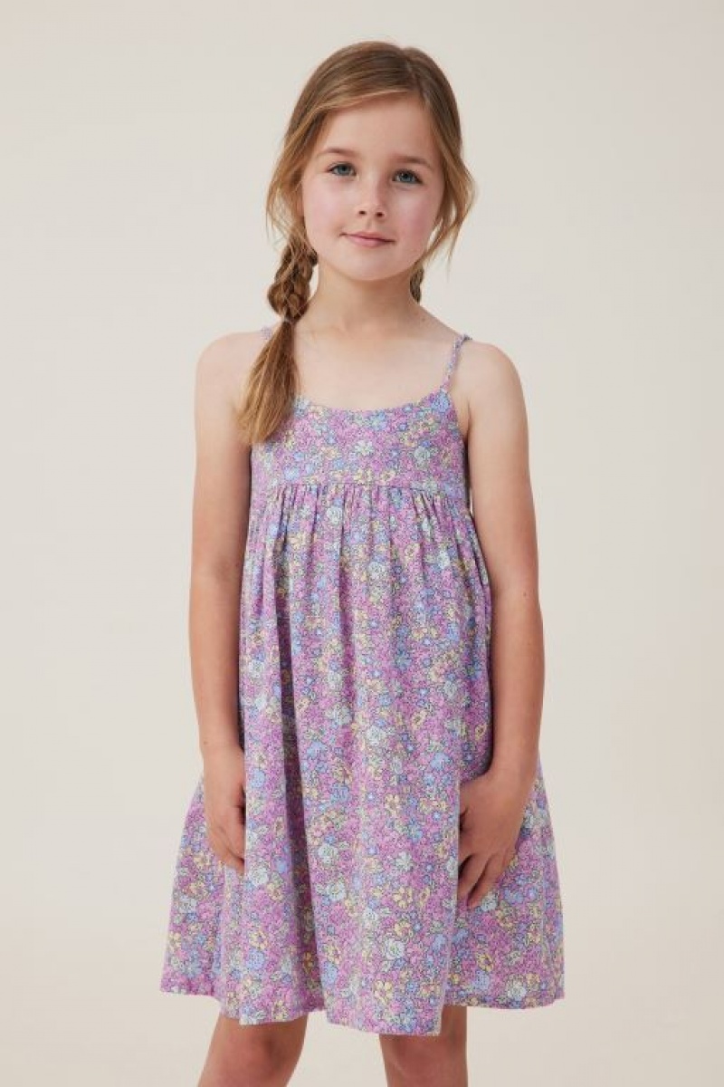 Cotton On Eloise Sleeveless Girls\' Dress Purple | DsXkCMVxafn