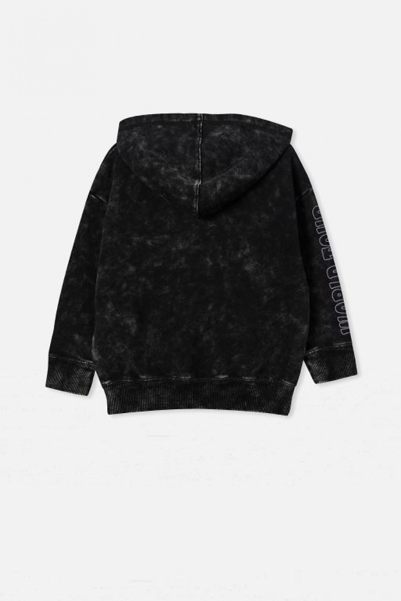 Cotton On Emerson Slouch Girls' Hoodie Black Wash | 8rjS7xpcaIv
