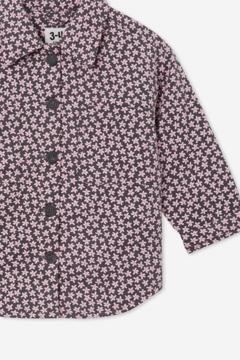Cotton On Emma Shacket Girls' Jackets Phantom | 0JLKUroFCbc