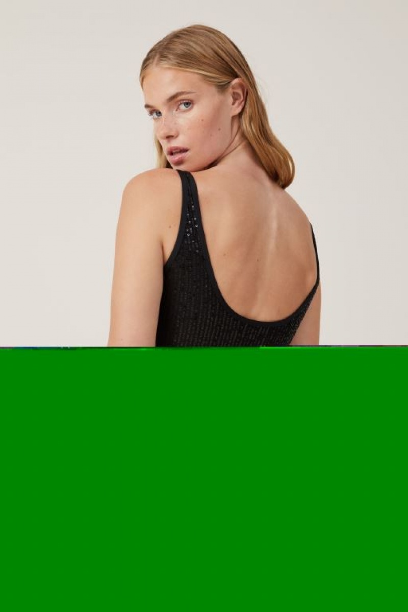 Cotton On Emma Sparkle Bikini Bodysuit Women's Bras Dark | CCbTI9SI5OG