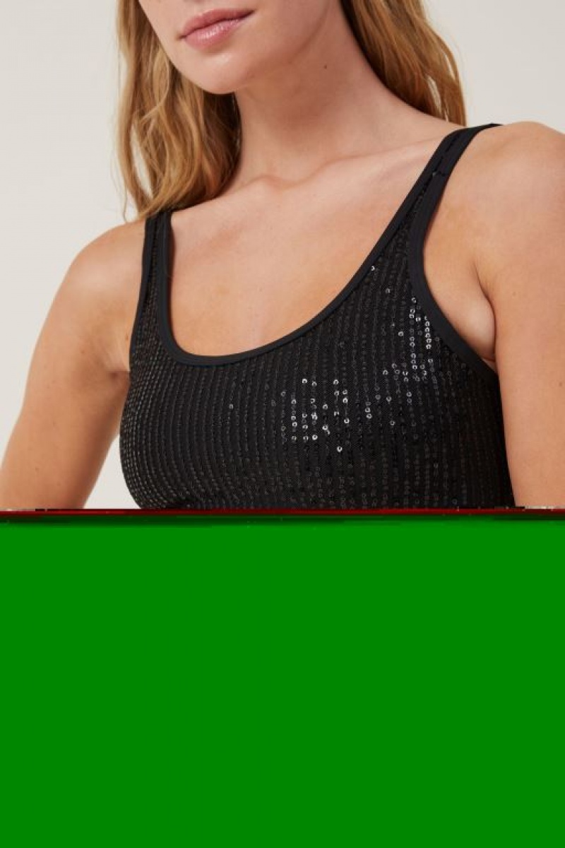 Cotton On Emma Sparkle Bikini Bodysuit Women's Bralette Dark | 1uMuHWDPk4B
