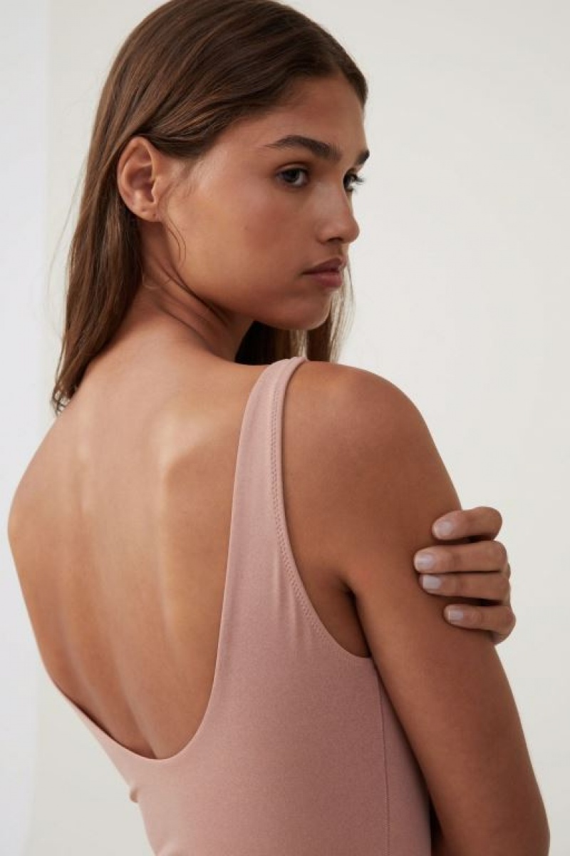 Cotton On Emma Sparkle Bodysuit Women's Bralette Nougat | ncIVlE5SfZp