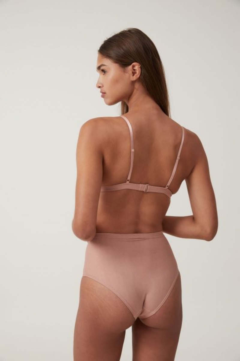 Cotton On Emma Sparkle Triangle Women's Bralette Nougat | 9nrfjqeZ9Ly
