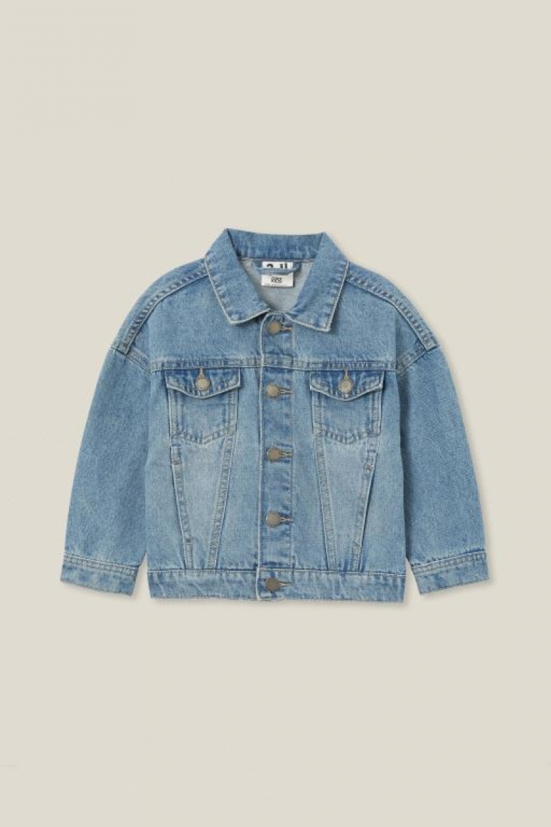 Cotton On Emmy Oversized Denim Girls' Jackets Wash | qVDbM5S4Elc