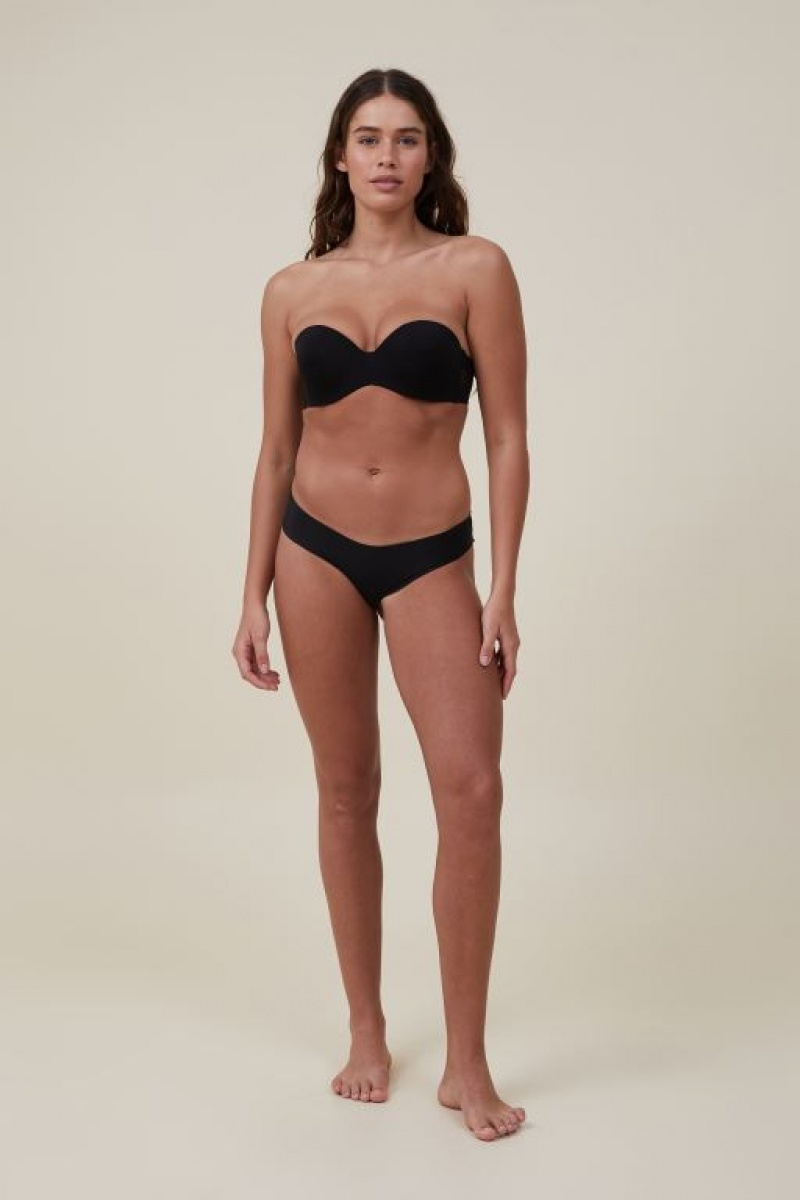 Cotton On Everyday Contour Strapless Women's Bras Black | IELZJuKaywm