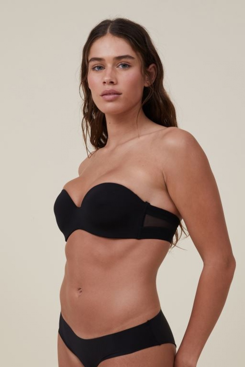 Cotton On Everyday Contour Strapless Women\'s Bras Black | IELZJuKaywm
