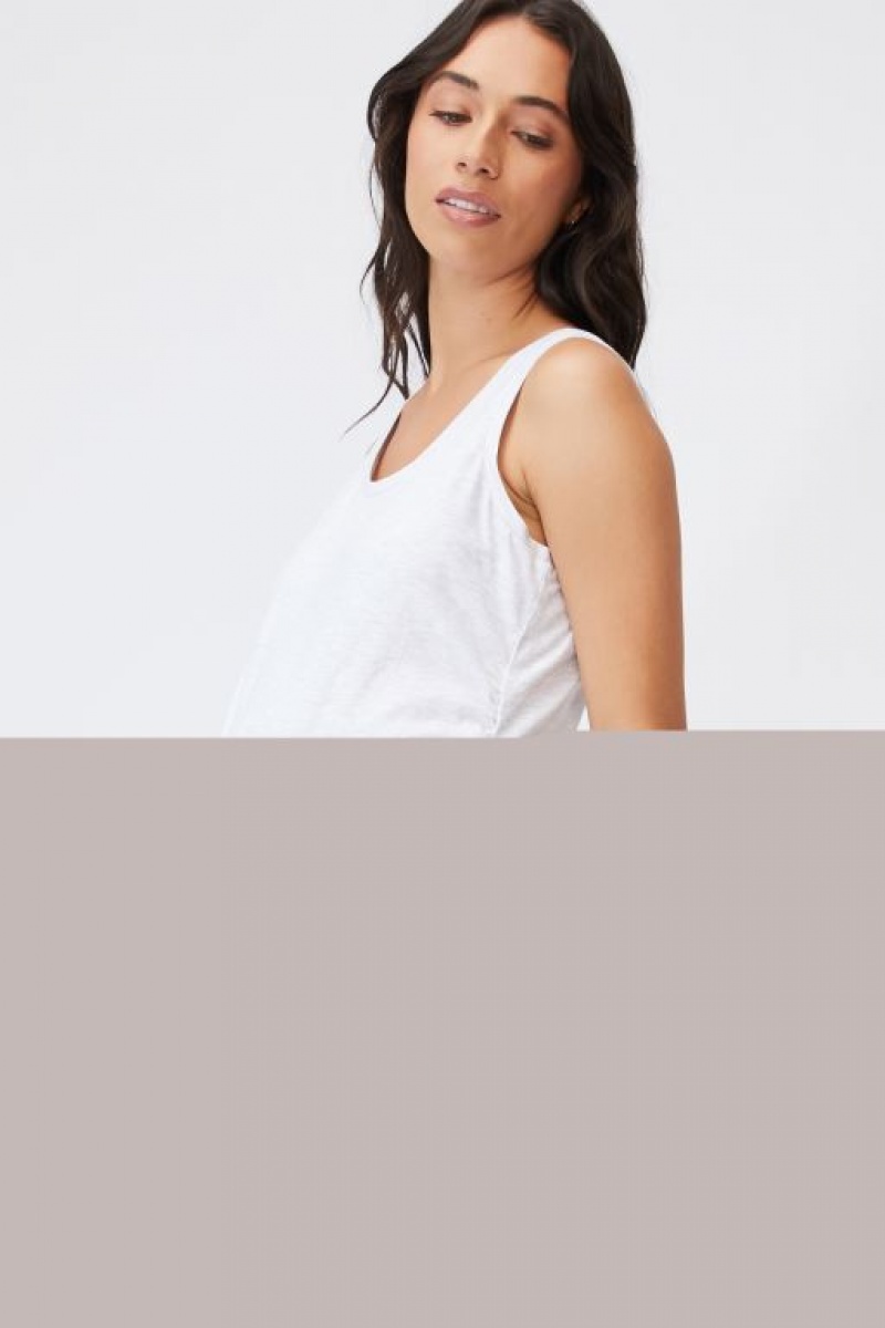 Cotton On Everyday Gathered Side Tank Women's Maternity Wear Silver | gs9QyYqDE9E