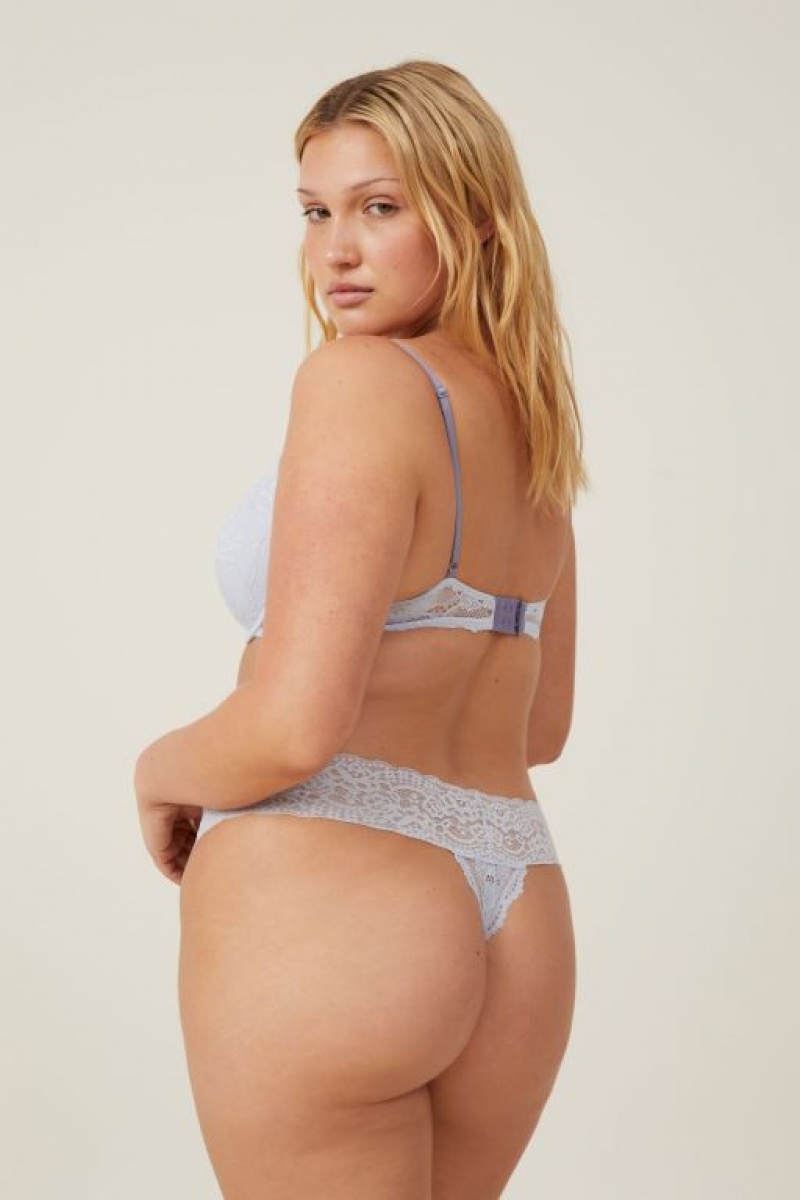 Cotton On Everyday Lace Brief Women's Thong Arctic | tnhmNVCprAO