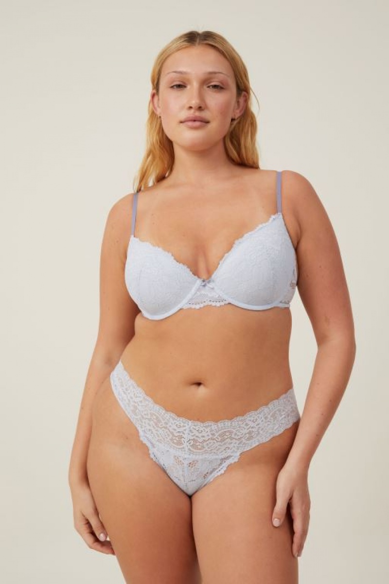 Cotton On Everyday Lace Brief Women's Thong Arctic | tnhmNVCprAO