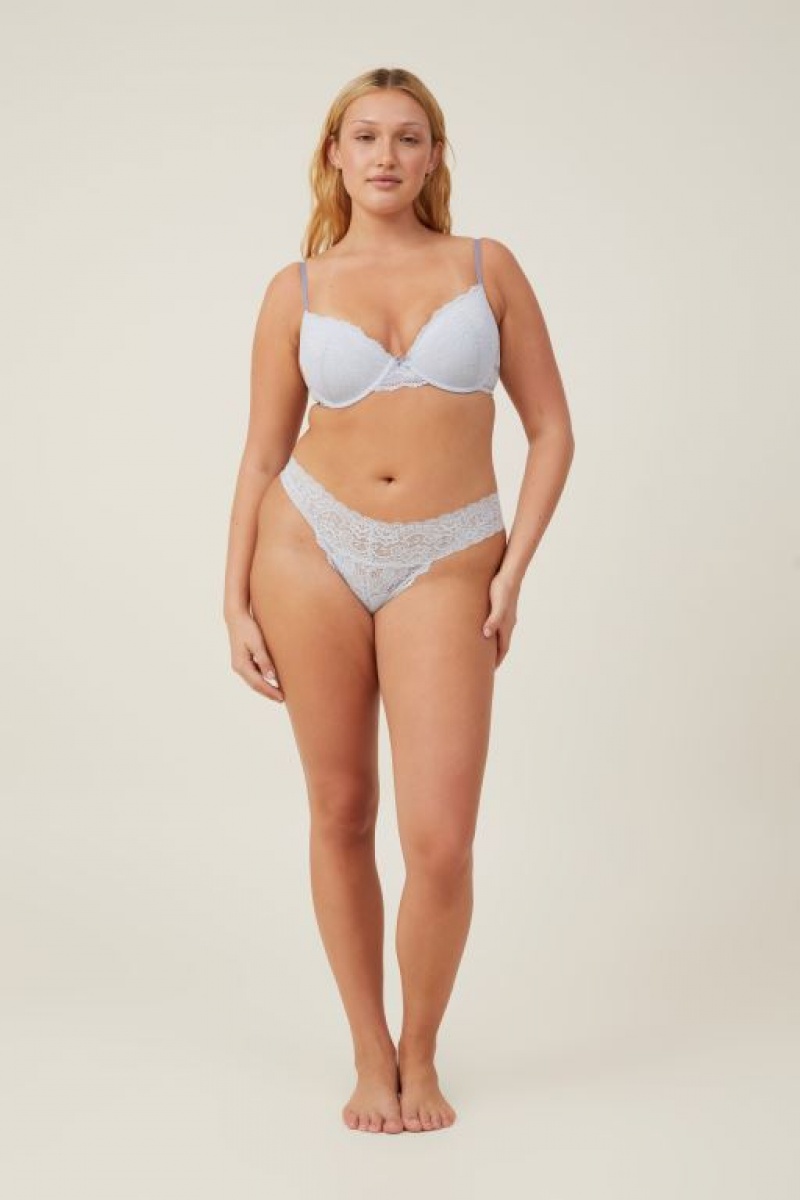 Cotton On Everyday Lace Brief Women\'s Thong Arctic | tnhmNVCprAO