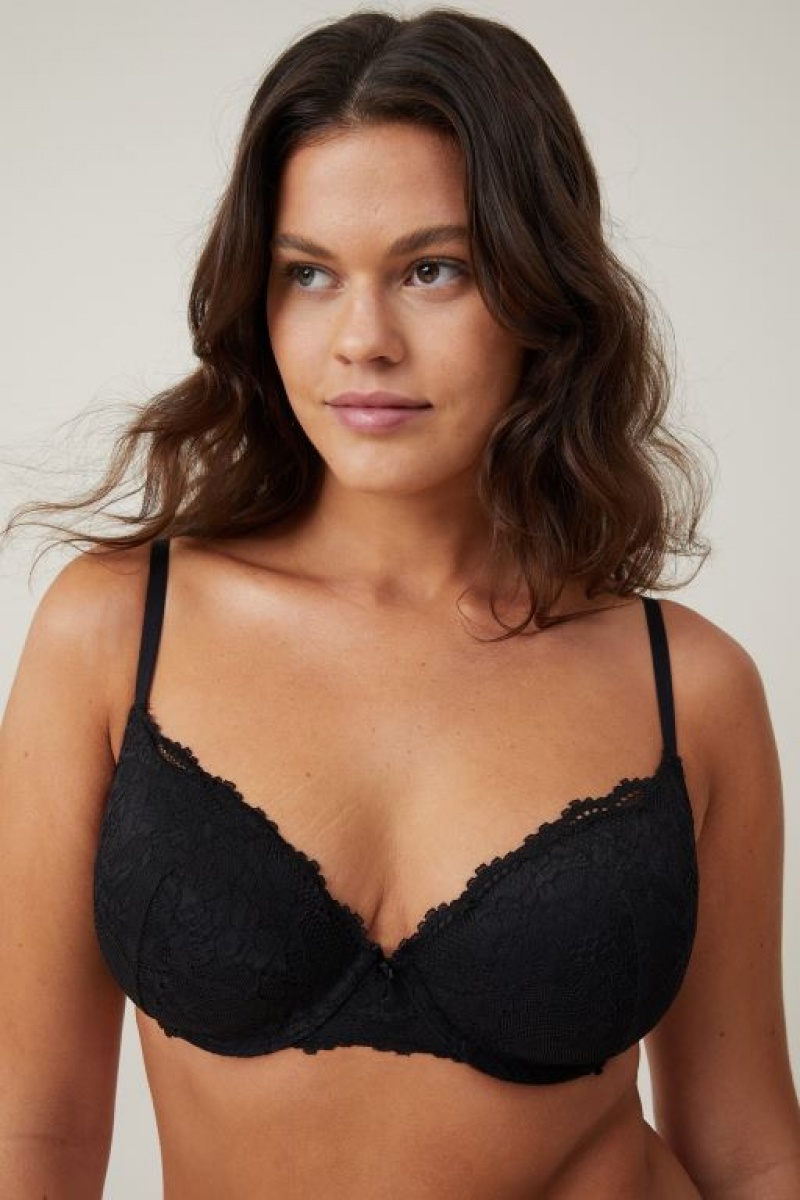 Cotton On Everyday Lace Full Coverage Women's Bras Black | 9RaiXUktn9D