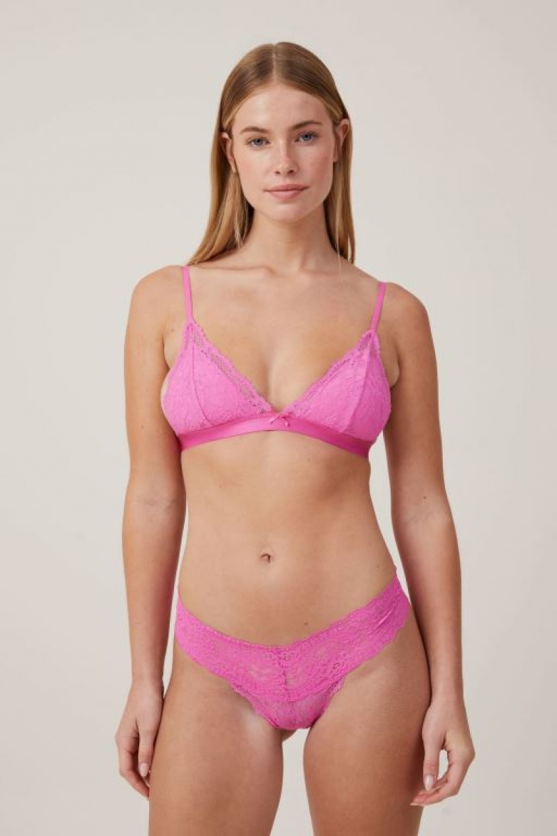 Cotton On Everyday Lace Triangle Padded Women\'s Bralette Cupids | 505ffFEH30v