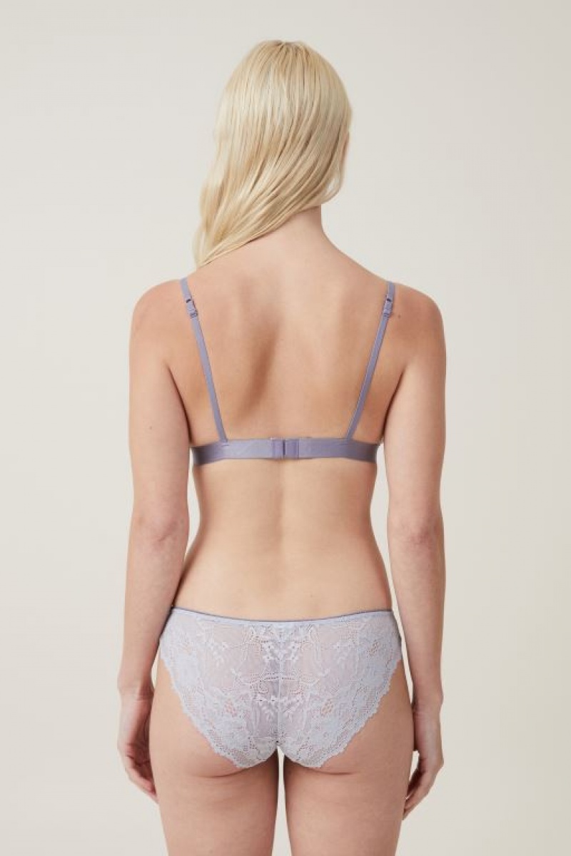 Cotton On Everyday Lace Triangle Padded Women's Bralette Arctic | ivmUrOyTrn2