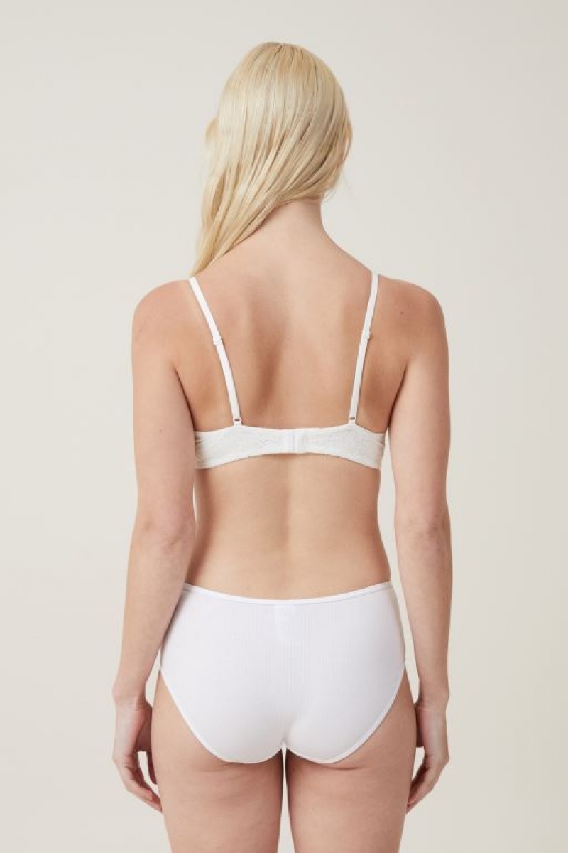 Cotton On Everyday Lace Underwire Women's Bras Cream | Jv9rGPJh70r