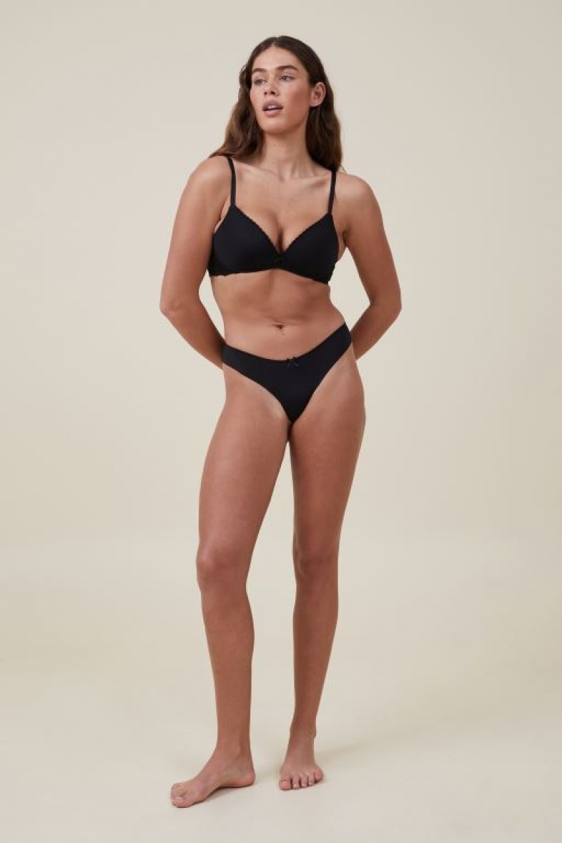 Cotton On Everyday Lace Wirefree Women's Bras Black | bgIwXkLpdcE