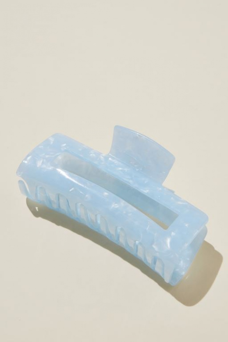 Cotton On Extra Large Amber Hair Claw Women\'s Hair Accessories Light Blue | JfRoDBsgvMA