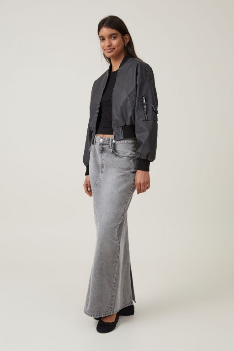 Cotton On Faux Leather Cropped Bomber Women\'s Jackets Black | jbPTqjBecA6