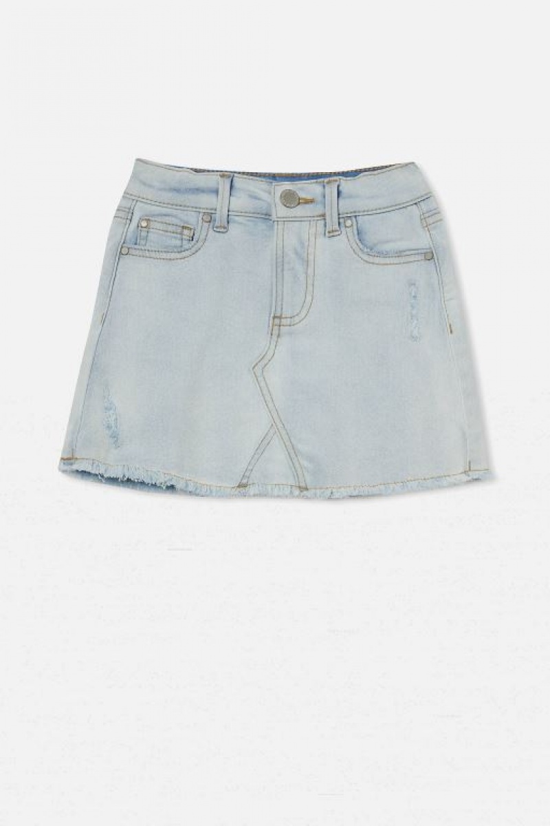 Cotton On Fifi Denim Girls' Skirts Blue Wash | r8HfM5DdPlR
