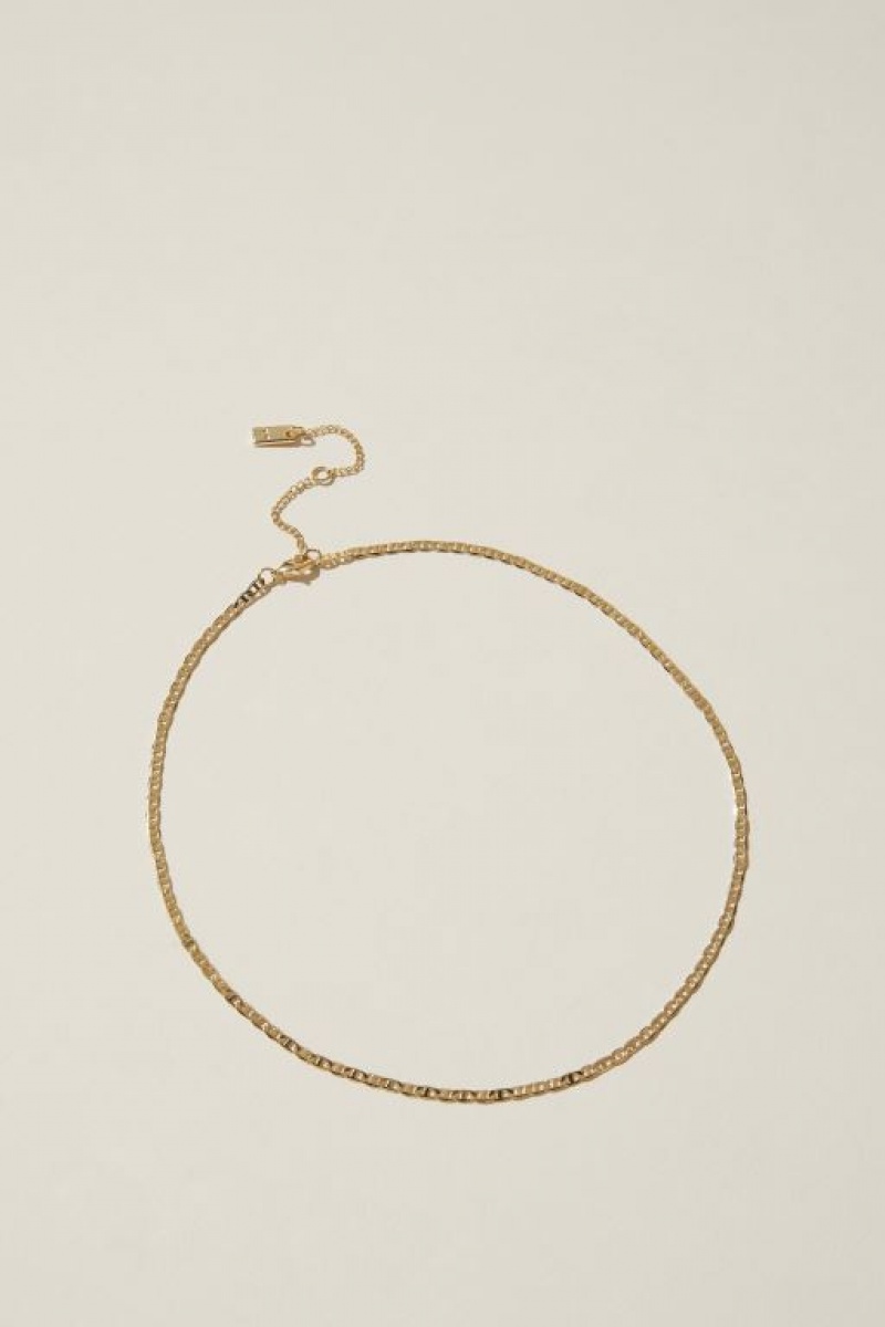 Cotton On Fine Chain Necklace Women\'s Jewellery Gold | di0a79aXdqq