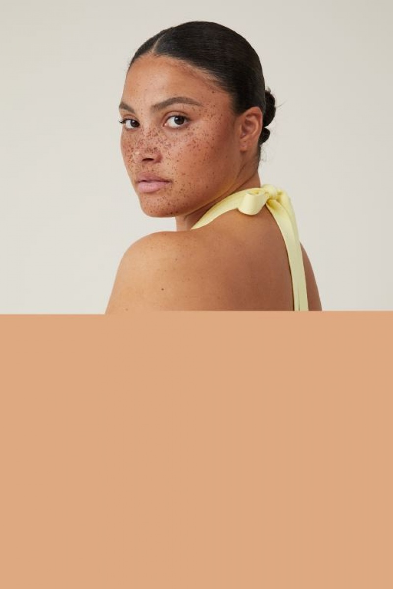 Cotton On Fitted Summer Halter Women's Knitwear Sunny | 1rKGNodaikp