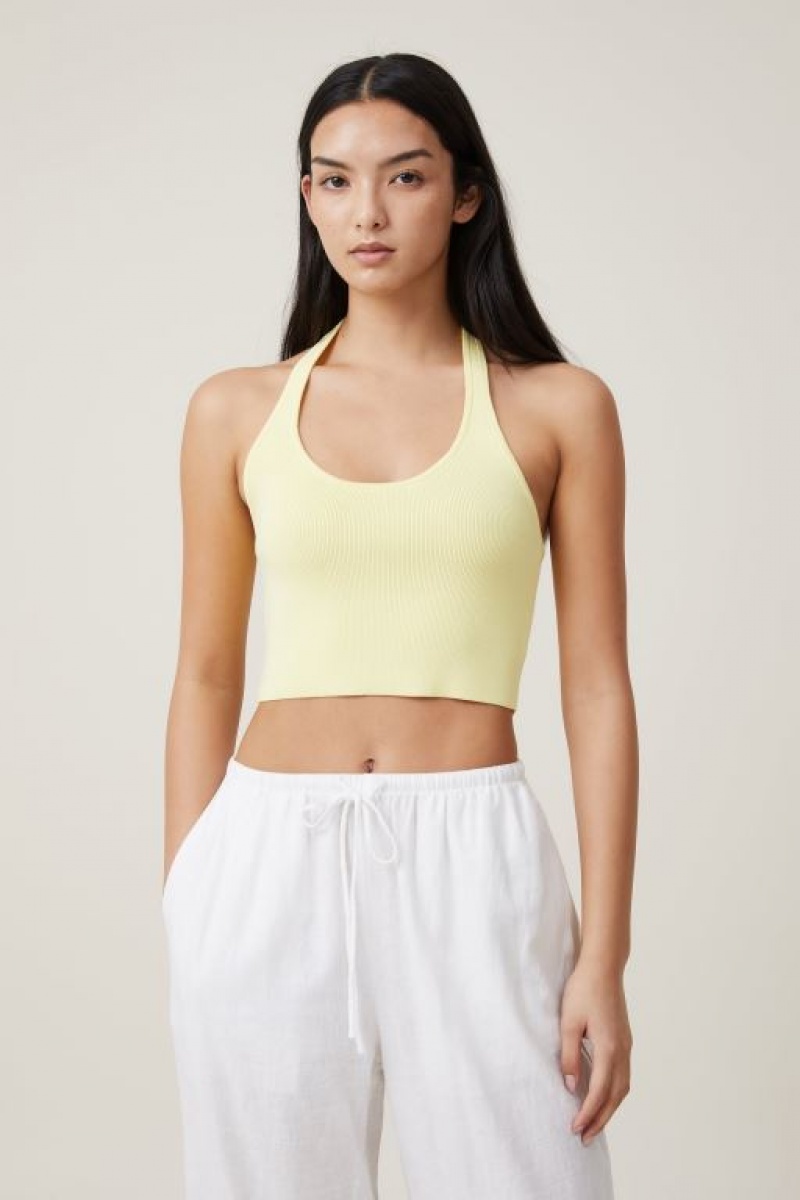 Cotton On Fitted Summer Halter Women's Knitwear Sunny | 1rKGNodaikp
