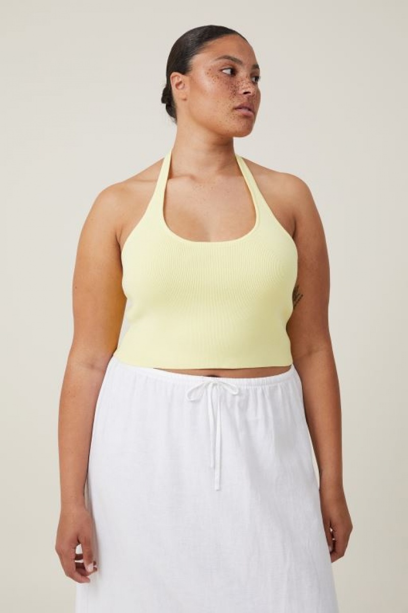 Cotton On Fitted Summer Halter Women\'s Knitwear Sunny | 1rKGNodaikp