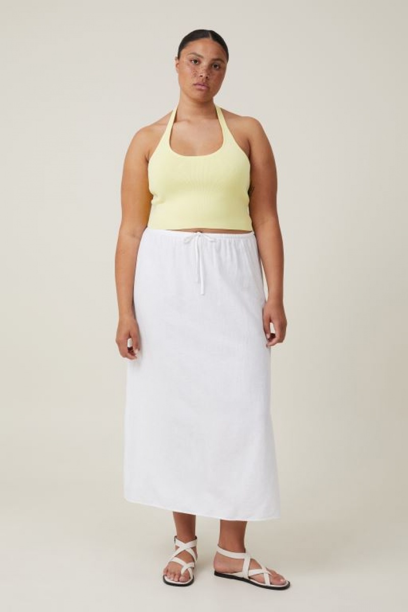Cotton On Fitted Summer Halter Women's Tanks Sunny | oX63OJ3yIXp