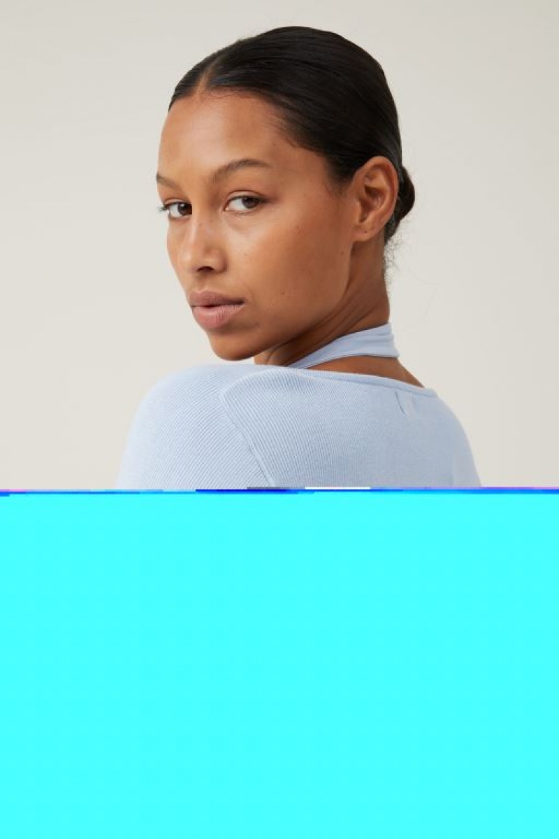 Cotton On Fitted Summer Shrug Women's Knitwear Blue | 31HgPc8WG2w