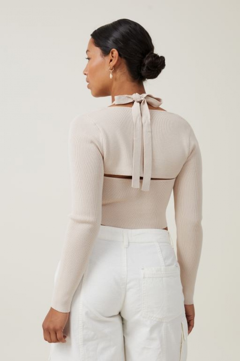 Cotton On Fitted Summer Shrug Women's Knitwear Grey | a3MEeAo7yrr