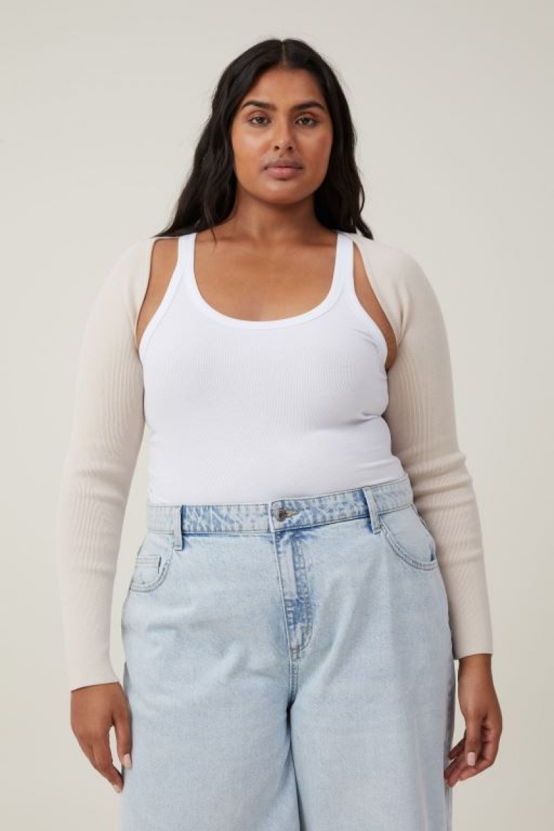Cotton On Fitted Summer Shrug Women's Knitwear Grey | a3MEeAo7yrr