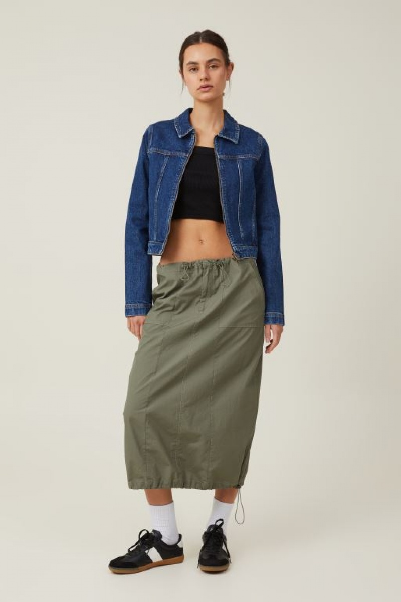 Cotton On Fitted Zip Denim Women's Jackets Blue | cgBQuNyKR6s