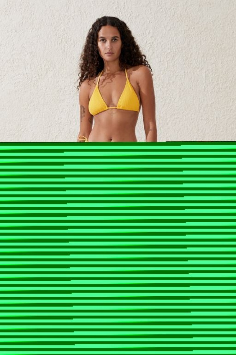 Cotton On Fixed Tie Side Cheeky Women\'s Bikini Bottoms Lemoncello | DZ1MEnkSyCi