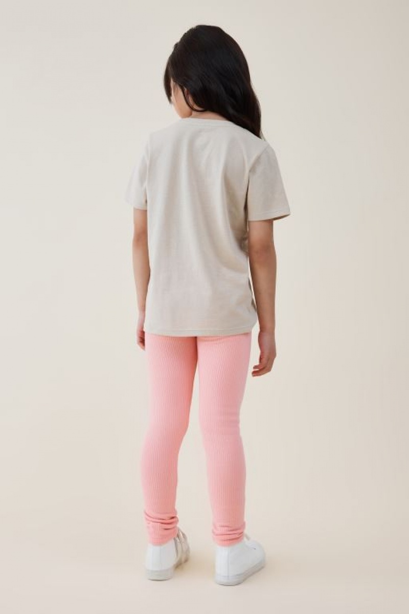 Cotton On Fleece Girls' Leggings Coral | zjFVUucpzhj