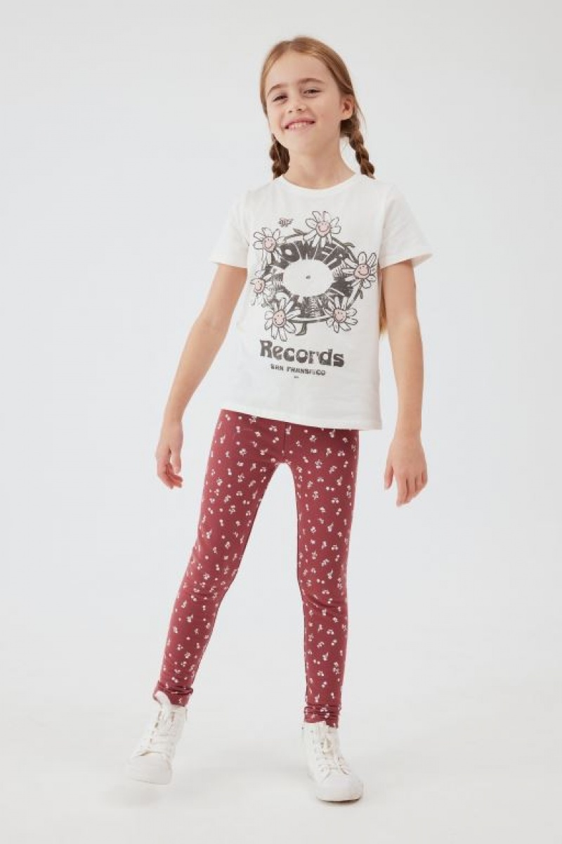 Cotton On Fleece Girls' Leggings Henna | krWxXUejNzO