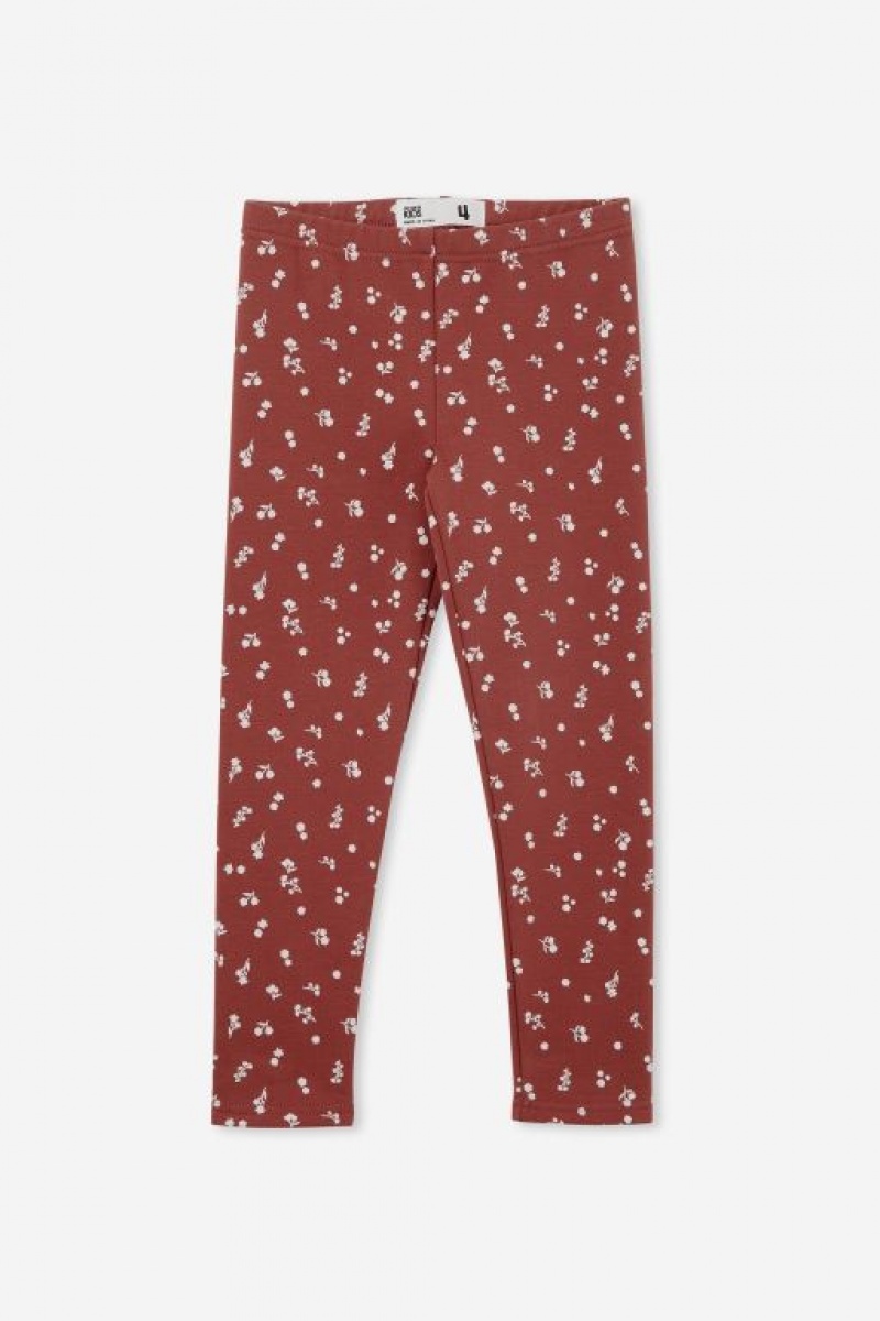 Cotton On Fleece Girls' Leggings Henna | krWxXUejNzO