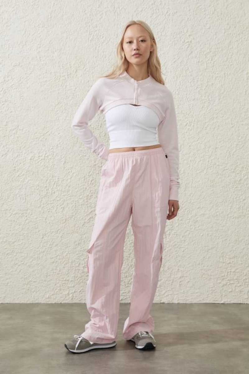 Cotton On Fleece Zip Through Shrug Women's Jumpers Pink | JtJqodhj2gX